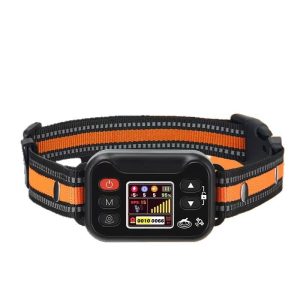 GPS Dog Collar with 3 Correction Mode,Wireless Dog Fence System with Open Outdoor IPX7 Waterproof(Orange White)