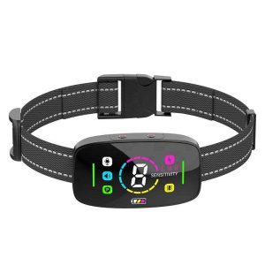 Premium Waterproof Anti-Bark Collar with LCD Display – 8 Sensitivity Levels, 4 Training Modes (Sound/Vibration/Shock), Auto & Manual Intensity, Daily/Weekly Bark Counter, Submersible IP67+ – Full Kit, Patented Design(CP30)
